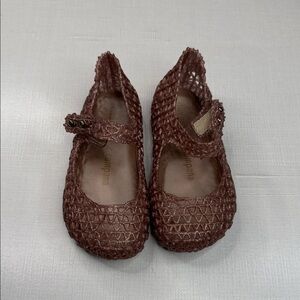 Mini Melissa Campana Rose Gold Dress Shoes for Kids